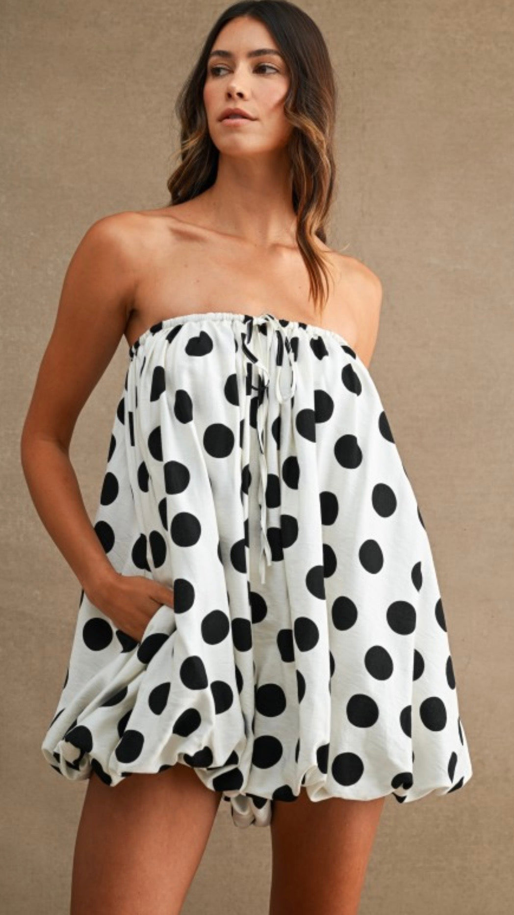 Polka Dot Bubble Romper