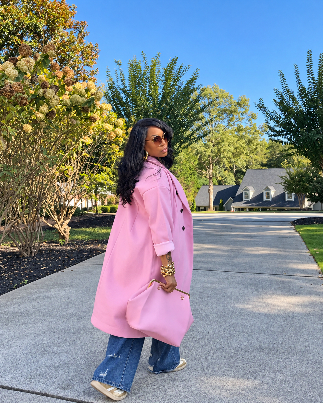 Pink Wool Coat