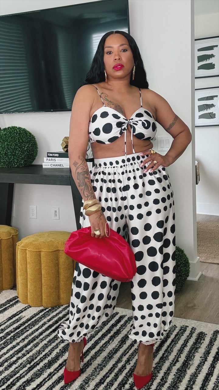 Polka Dot Balloon Pant Set