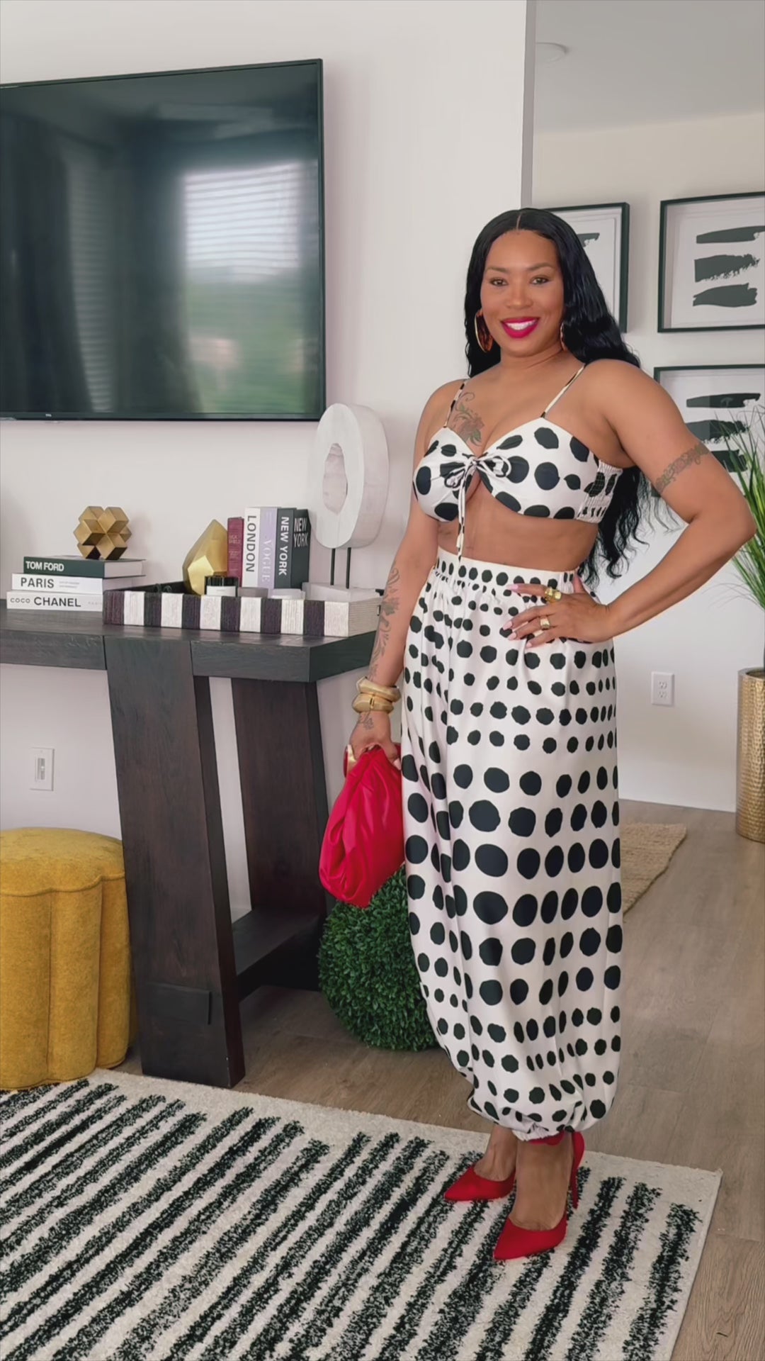 Polka Dot Balloon Pant Set