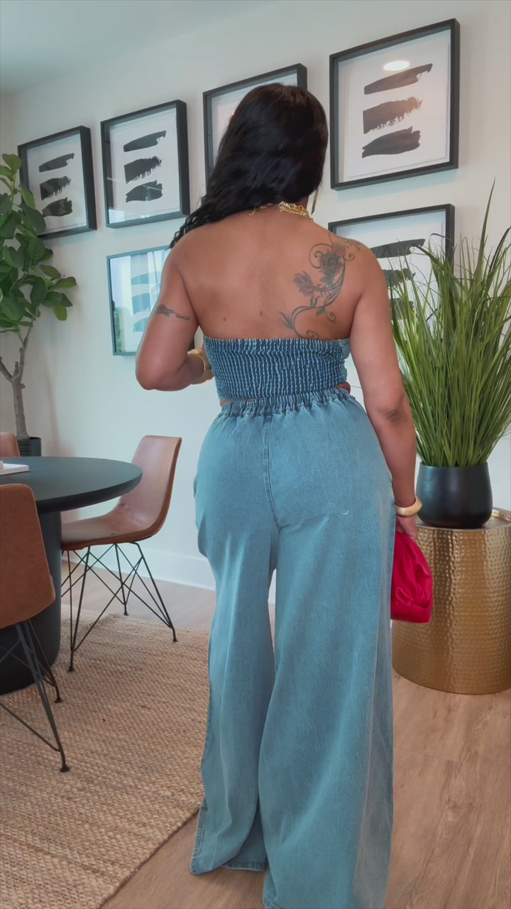 Wide leg Pants Set