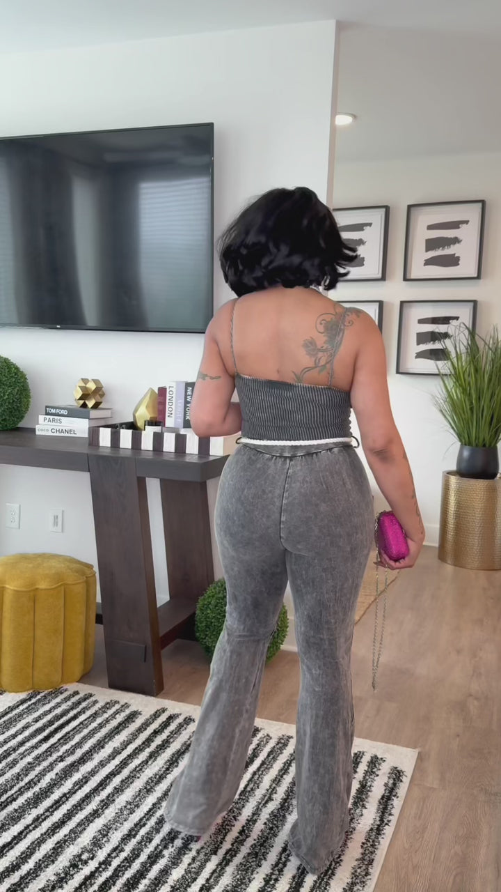 Mineral Washed Jumpsuit ￼